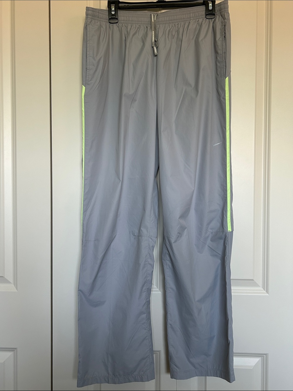 NWOT Vintage Nike Microfiber Windfly Track Pants | Gray | Women’s Large